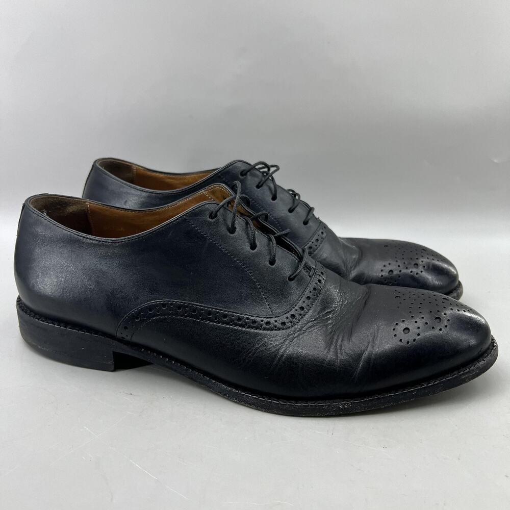 Beckett Simonon Wingtip Oxford Men Size 10.5 Black Leather Brogue Formal Shoes